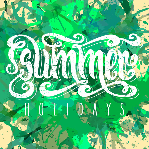 Green Summer holidays - Vector, Imagen