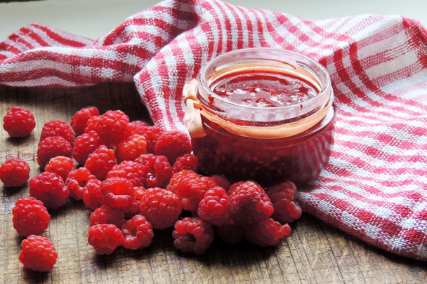 Jam with raspberries - Photo, Image