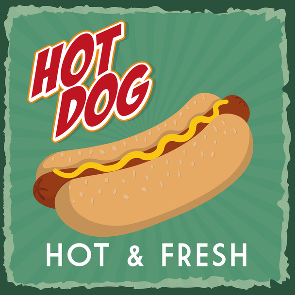 Hotdog-Ikone. Fast Food Design. Vektorgrafik - Vektor, Bild