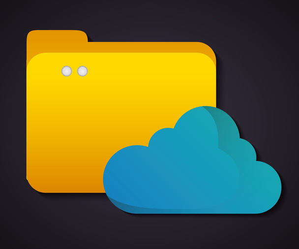 Cloud computing icon.Technology design. Gráfico vetorial
 - Vetor, Imagem