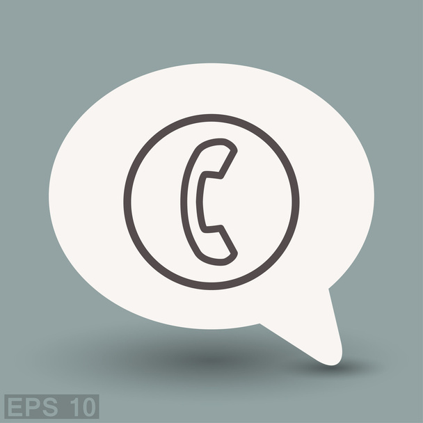 Pictograph of phone concept icon - Vector, afbeelding