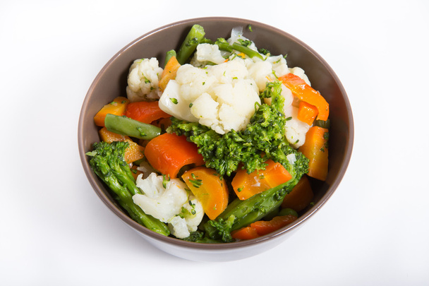 Bowl of boiled vegetables - Foto, Imagen