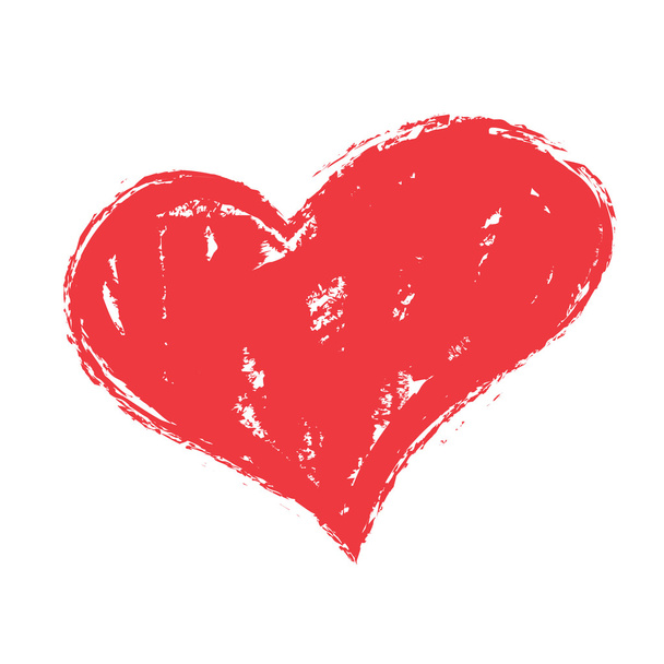  grunge red heart shape, Valentine's Day - Foto, afbeelding