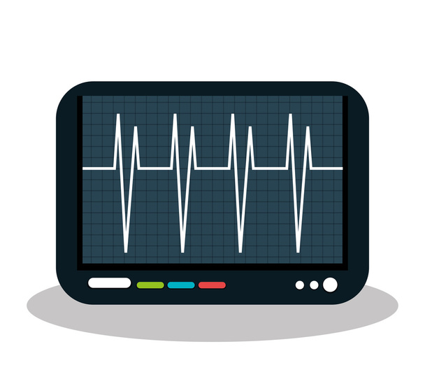 eco heart monitor icon  - Вектор,изображение