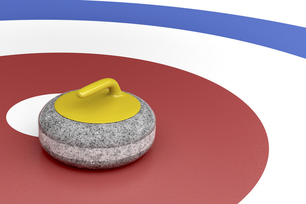Curling kámen v cílové oblasti - Fotografie, Obrázek