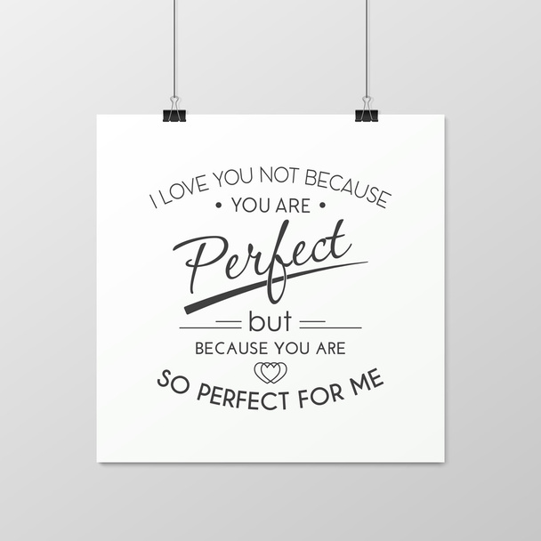 Love. Quote Typographical Background. - Vector, Image