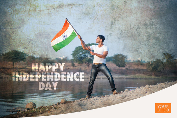 Independence day of india greeting card, happy independence day greeting card, greeting card of indian independence day, 15 August greetings - Photo, Image