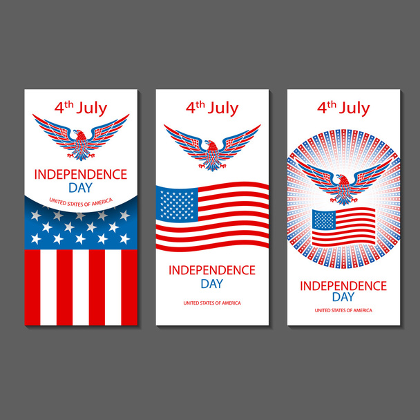 4th July Independence day and for Presidential election HUGE vector object set isolated on white. VECTOR EPS 10 - Vector, Image
