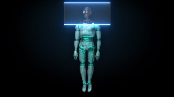 Scanning rotating 3D robot body (included alpha) - Felvétel, videó