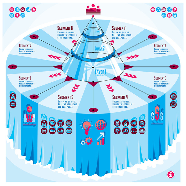 Creatieve infographics concept elementen - Vector, afbeelding