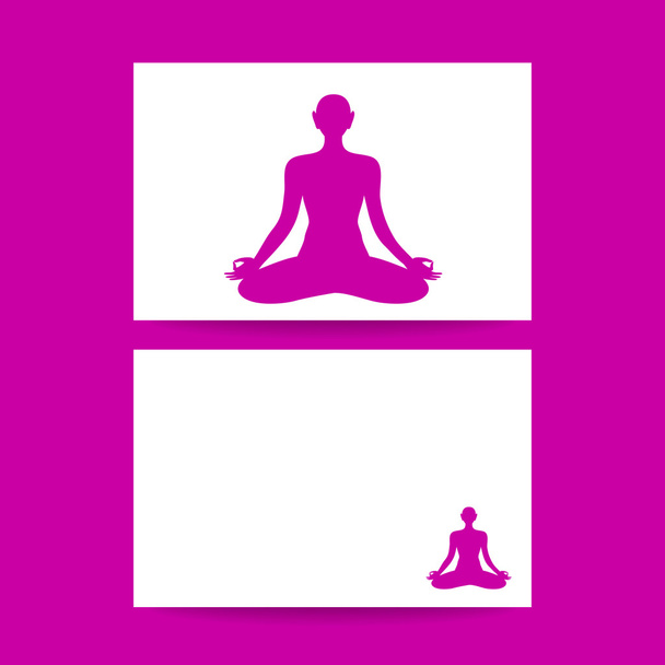 Yoga lotos teken sjabloon - Vector, afbeelding