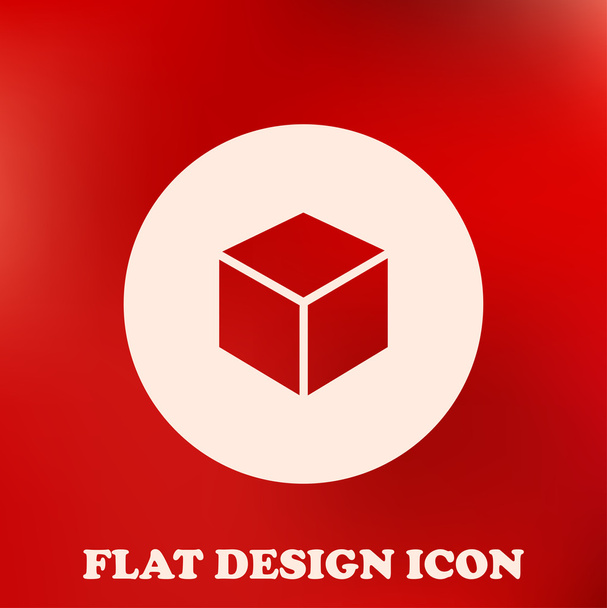 ícone de cubo objeto pictograma
 - Vetor, Imagem