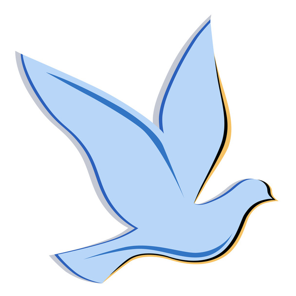 Soaring dove logo, vector illustration - Vektor, Bild