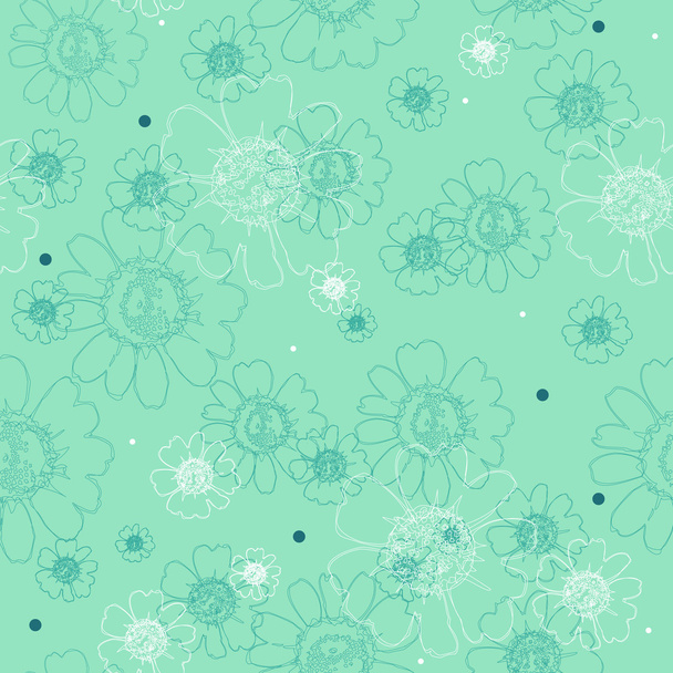 Camomile, flowers pattern - ベクター画像