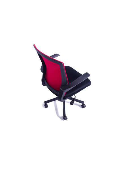 Vörös szék elszigetelt fehér background - Fotó, kép
