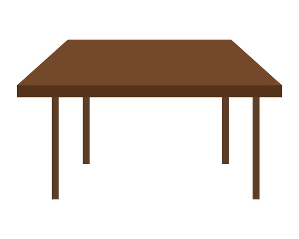 καφέ τετράγωνο τραπέζι εικονίδιο - Διάνυσμα, εικόνα