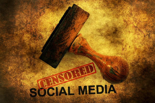 Censored social media grunge concept - Photo, Image