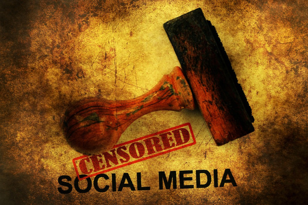 Koncepcja nieczysty cenzurowane media społecznościowe - Zdjęcie, obraz