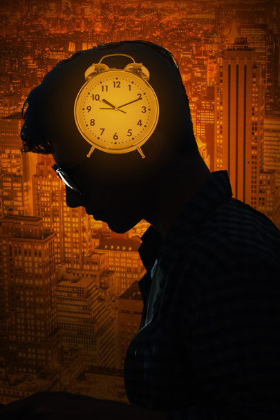 Concept of missing deadlines with man and clock - Photo, Image
