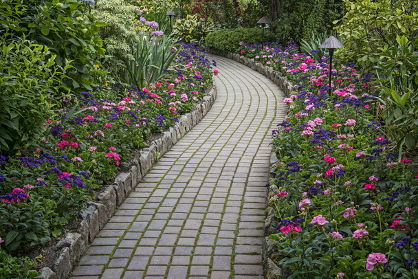 Garden stone pathway - Foto, afbeelding