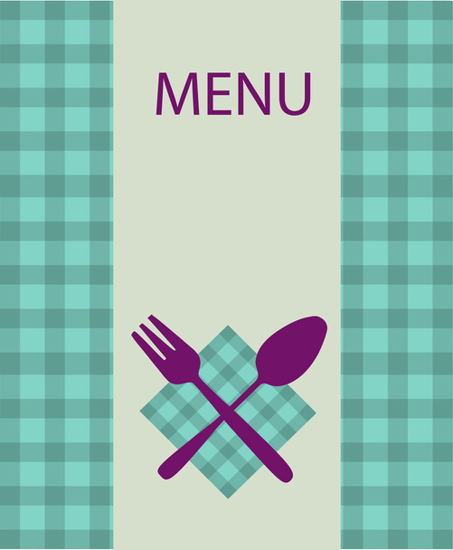 Restaurant menu design with table utensil - Vector, Image