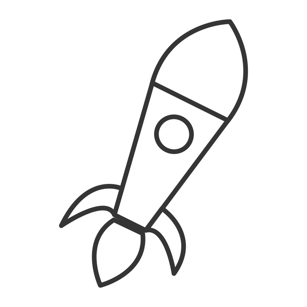 black and white rocket, vector graphic - Vector, Image