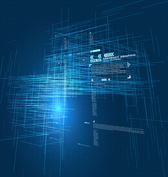 Calle electrónica virtual, Ilustración abstracta sentido de la tecnología
. - Vector, imagen