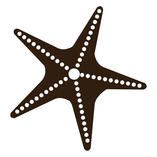 estrella de mar blanca y negra, gráfico vectorial
 - Vector, imagen