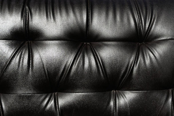 Black leather sofa  - Photo, Image