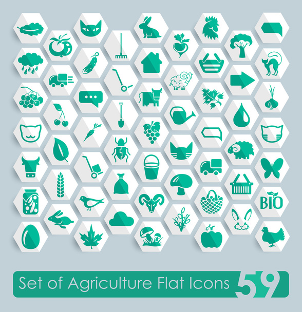 Conjunto de iconos agrícolas
 - Vector, imagen