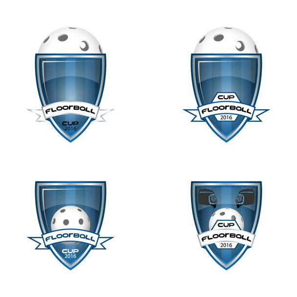 Aseta lattiapallo logo joukkue ja kuppi
 - Vektori, kuva
