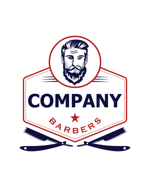 Modelo de logotipo Barber Shield
 - Vetor, Imagem