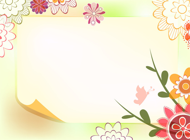spring floral invitation - Vector, Image
