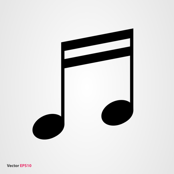 Sixteenth beamed music note vector icon - Vector, Image