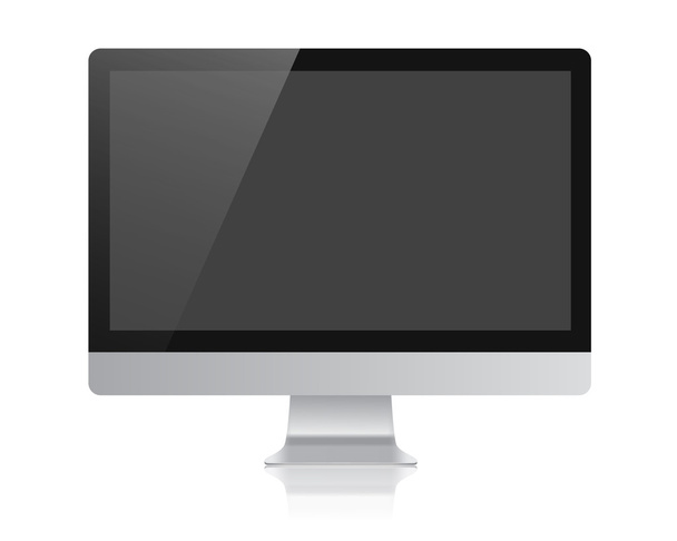Computer monitor with shadow - Vector, Image