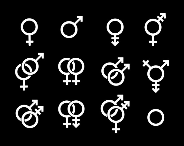 Set geslachten symbolen - Vector, afbeelding