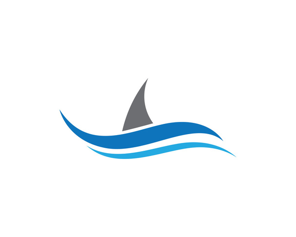 Modèle de logo de vague d'eau - Vecteur, image