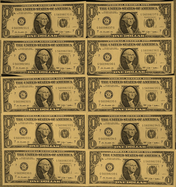 Dollar biljetten 1 Dollar - vintage - Foto, afbeelding