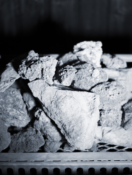 Fa szauna sziklák melegítő - Fotó, kép