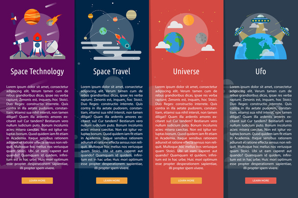 Space and Universe Vertical Banner Concept - Vector, Image