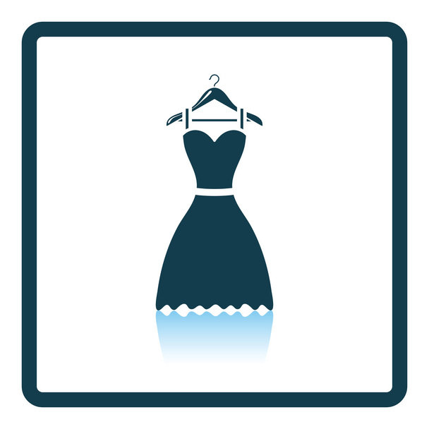 Икона элегантного платья на плечах
 - Вектор,изображение