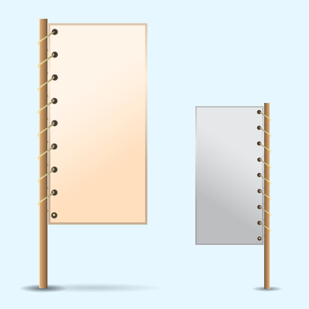 Two Placards with shadows - Vector, Image