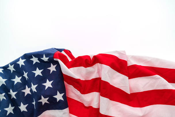 American flag on white background . - Foto, imagen