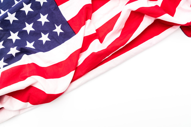 Bandiera americana su sfondo bianco . - Foto, immagini