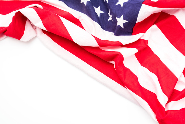 American flag on white background . - Foto, Bild