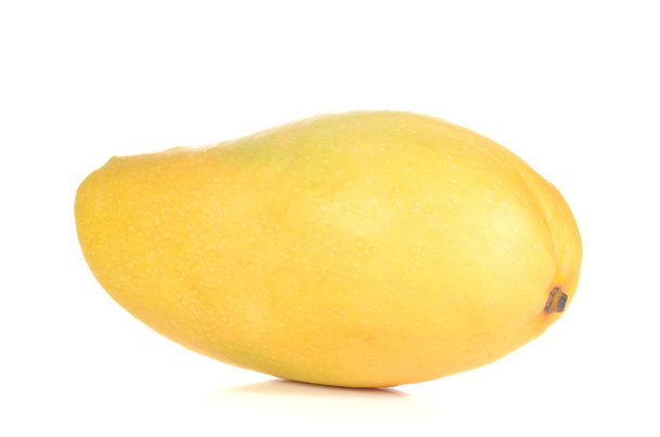 One yellow mango on white background. - Fotografie, Obrázek