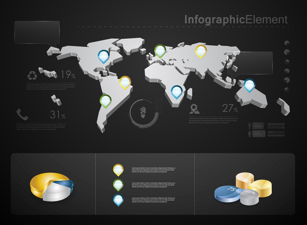 Elementos de infografía empresarial de alta calidad
 - Vector, imagen