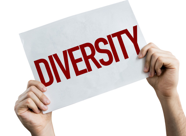 cartel de diversidad sobre fondo blanco
 - Foto, Imagen