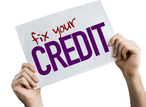 Fix Your Credit plakkaat  - Foto, afbeelding