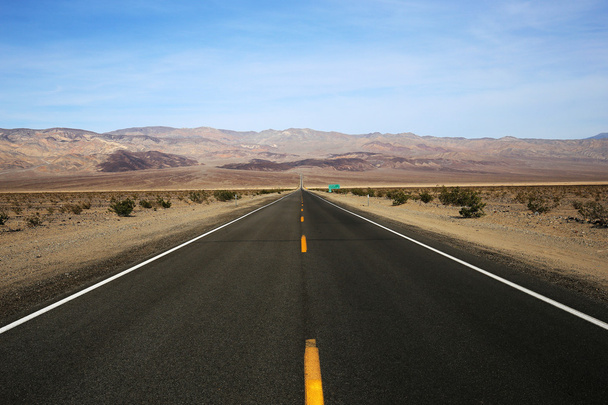 road lines in death valley, california, usa - Photo, Image